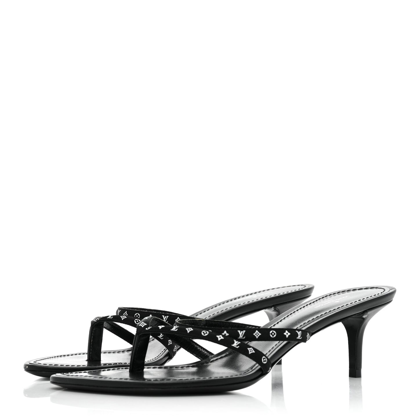 Satin Calfskin Citizen Thong Sandal 37 Black