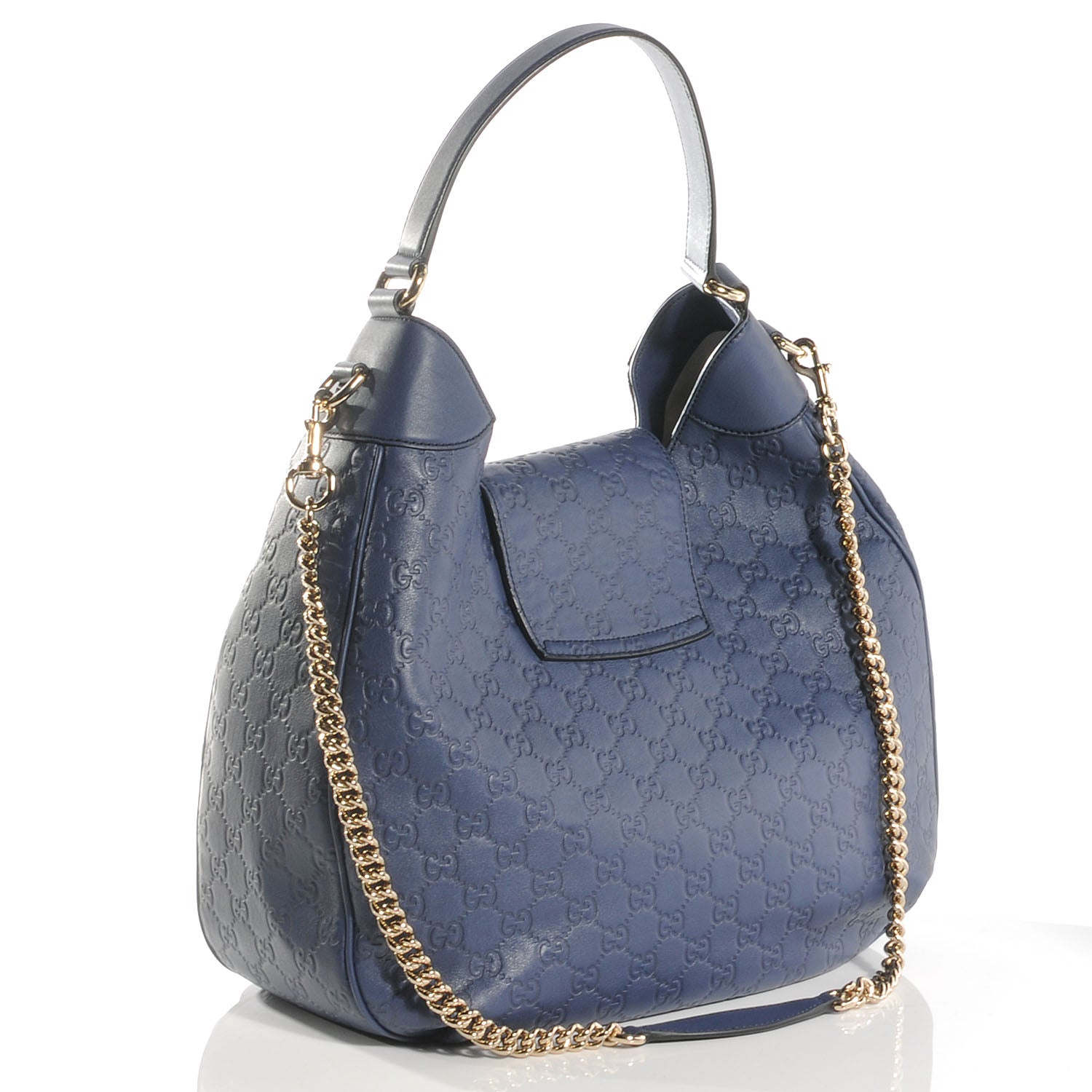 Gucci Guccissima Medium Emily Hobo Blue 3 of 7