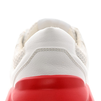 Gucci Lavaredo Eco Fabric Mesh Web Womens Rhyton Reflective Sneakers 36 Great White Green Red Silver 10 of 12