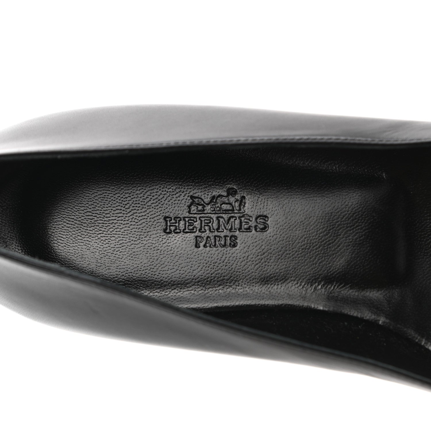 Hermes Box Calfskin Nice Ballerina Flats 36.5 Black Bleu Ardoise Cedre 14 of 14
