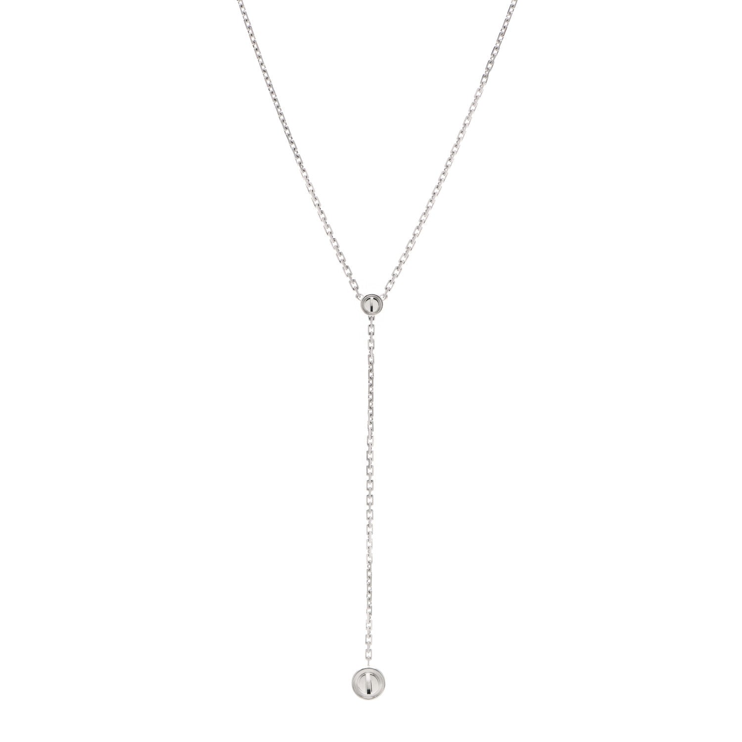 Cartier 18K White Gold LOVE Drop Necklace 1 of 5