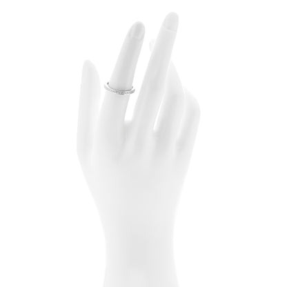 Tiffany Platinum Diamond .17ctw 2mm Half Circle Wedding Band Ring 52 6 2 of 5