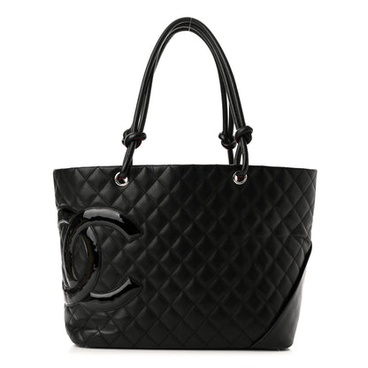 Chanel Calfskin Quilted Large Cambon Tote Black 1 of 11