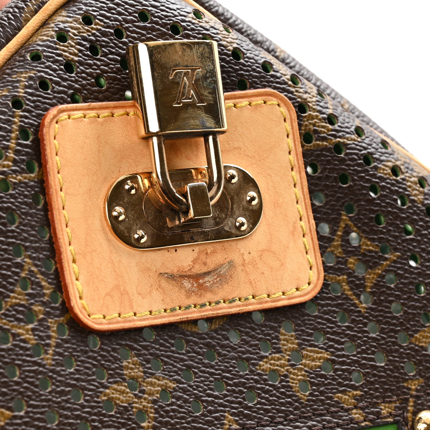 Louis Vuitton Monogram Perforated Speedy 30 Green 10 of 10