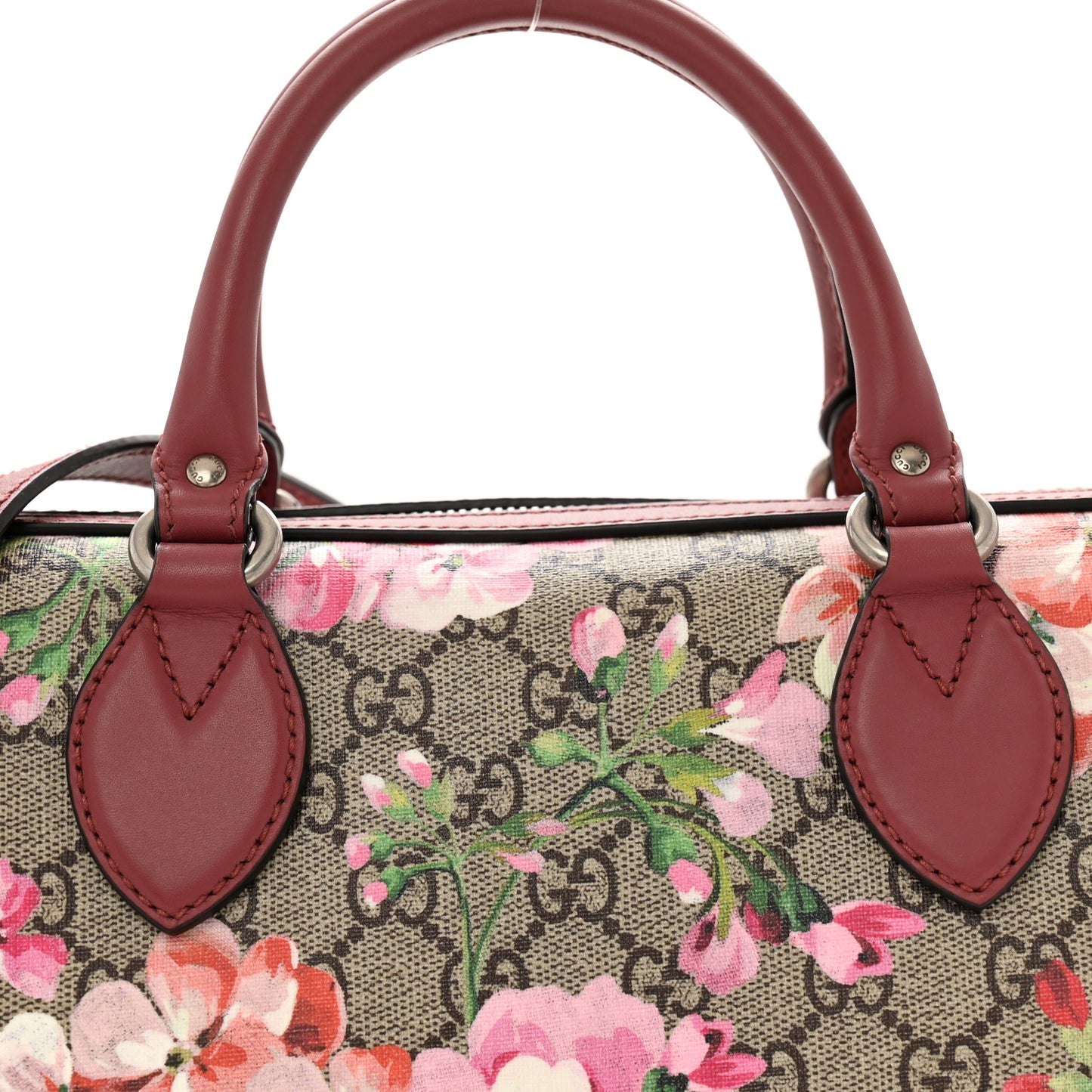GG Supreme Monogram Blooms Small Boston Beige Multicolor Dry Rose