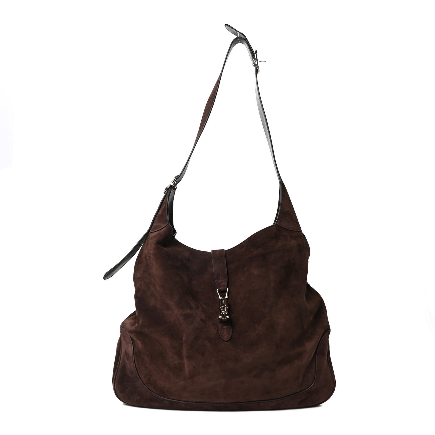 Suede Jackie 1961 Giorno Shoulder Bag Dark Brown
