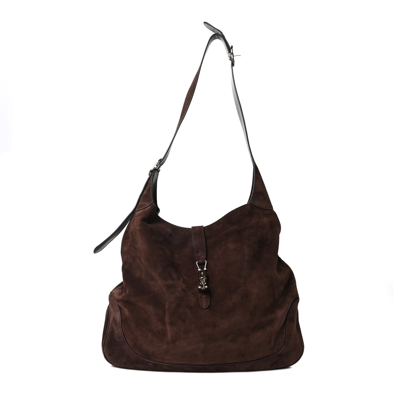Gucci Suede Jackie 1961 Giorno Shoulder Bag Dark Brown 1 of 10