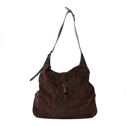 Gucci Suede Jackie 1961 Giorno Shoulder Bag Dark Brown 1 of 10
