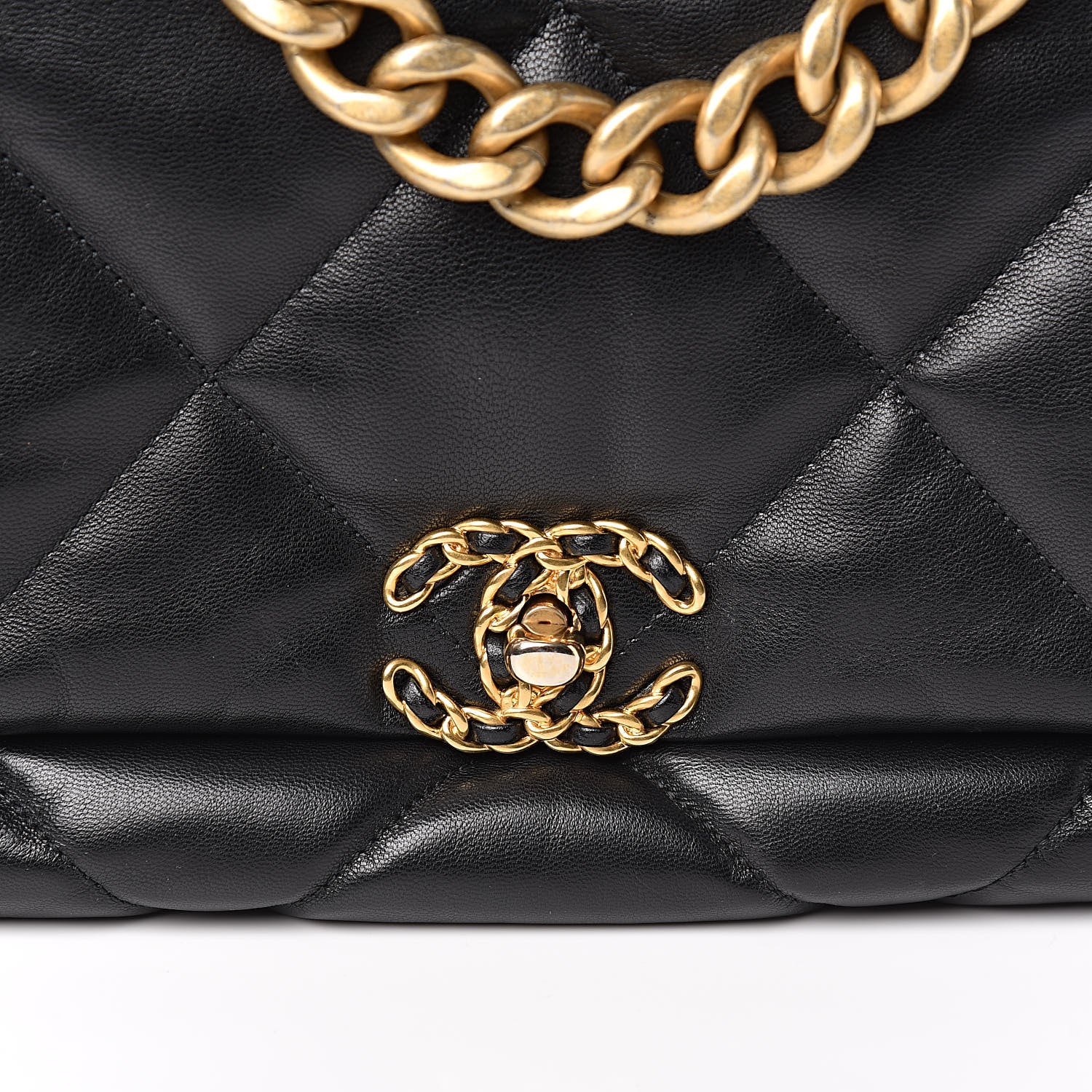 Chanel Lambskin Quilted Maxi 19 Flap Black 10 of 10