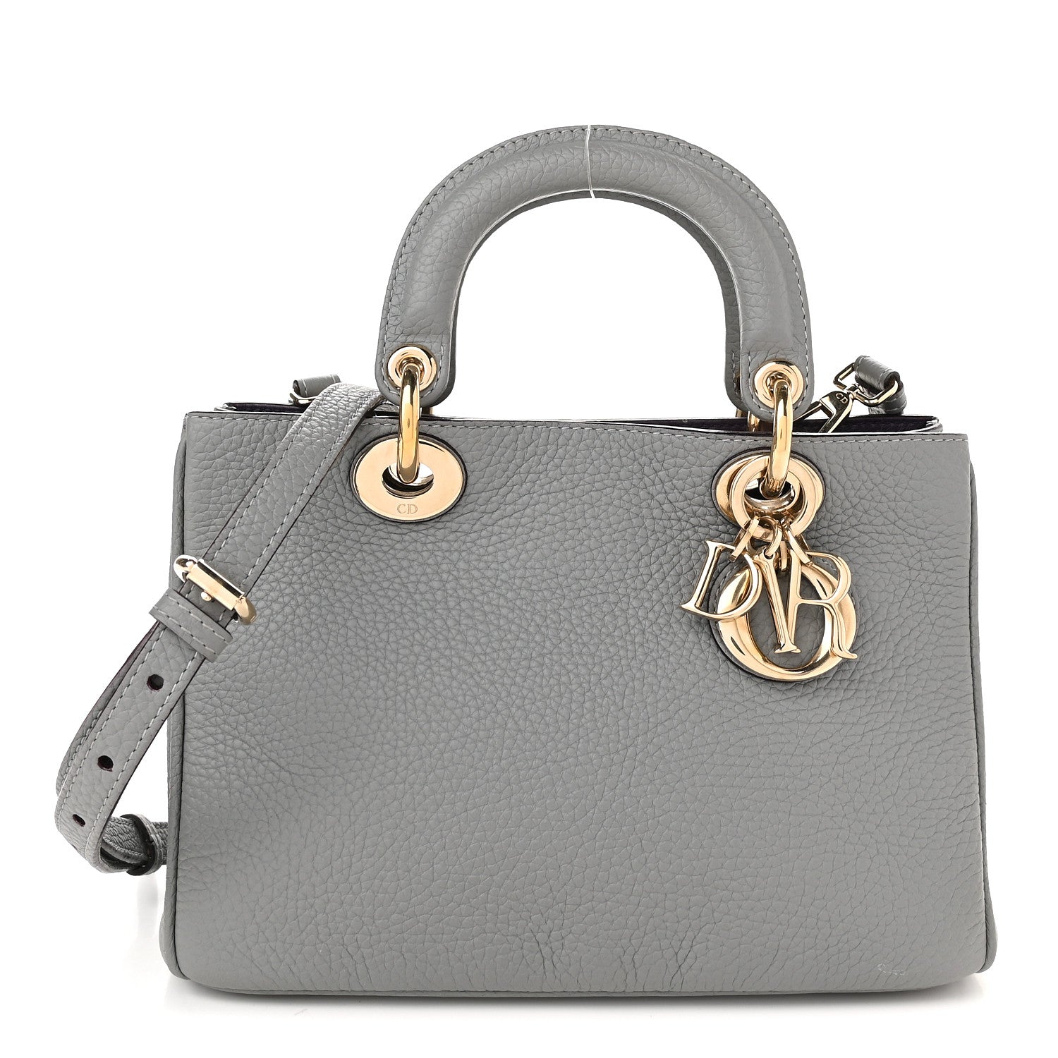 Christian Dior Calfskin Mini Diorissimo Tote Gris 1 of 11