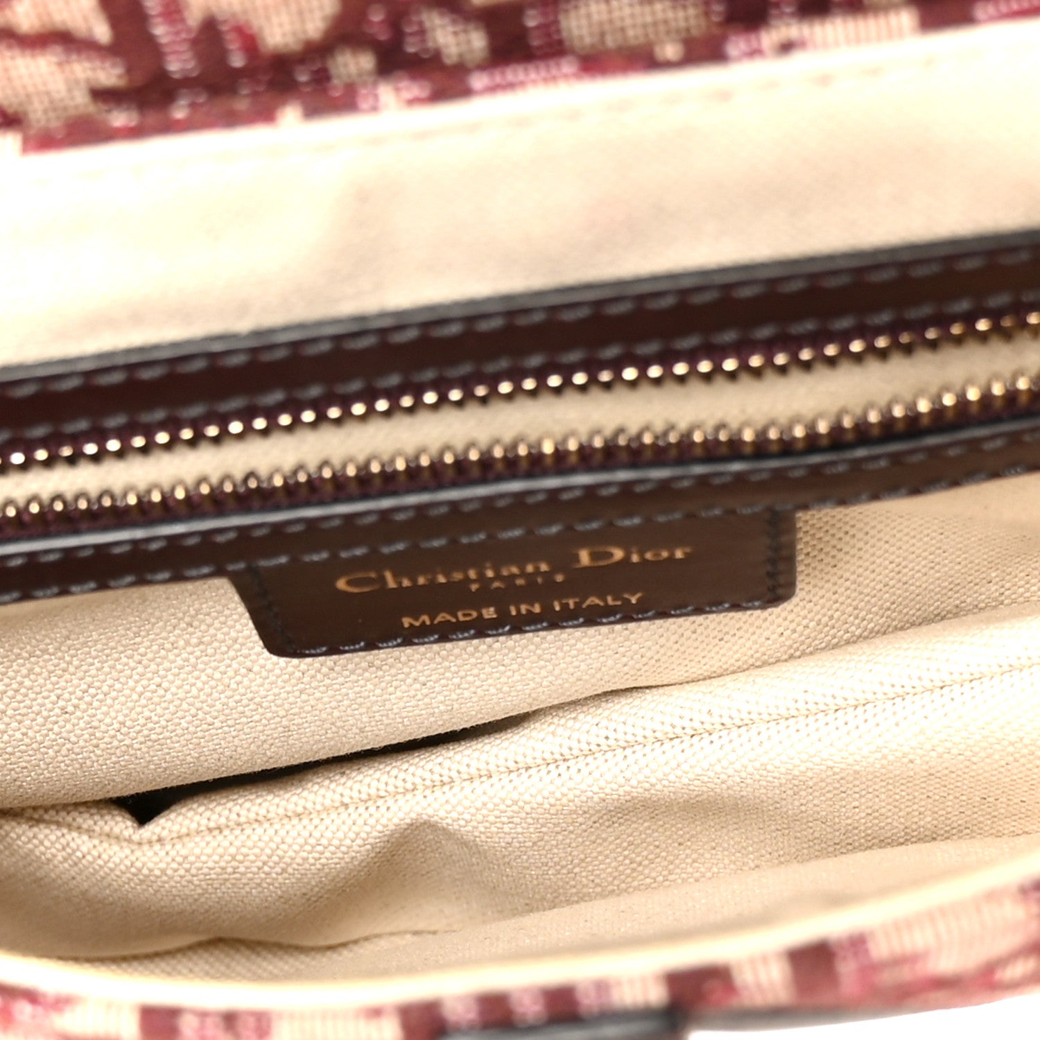 Christian Dior Oblique Saddle Bag Burgundy 5 of 10