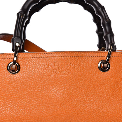 Gucci Cellarius Calfskin Medium Bamboo Shopper Tote Orange 11 of 11
