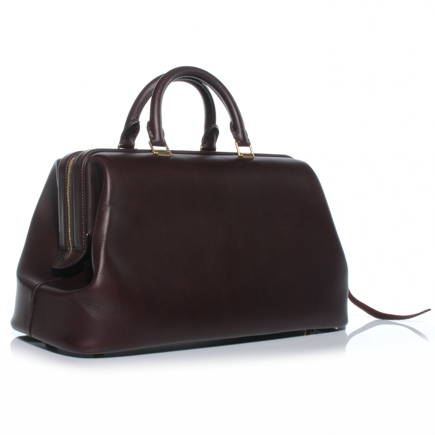 Celine Leather Doctor Frame Bag Burgundy 3 of 8