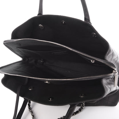Chanel Grained Vegetal Calfskin Urban Shopping Tote Black 6 of 8