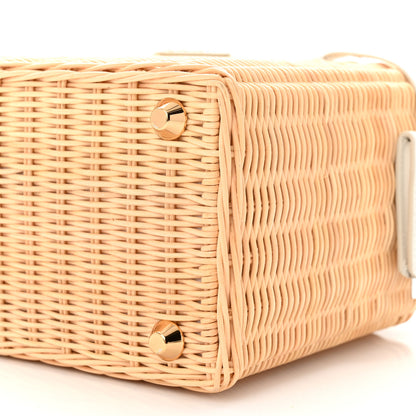 Prada Wicker Canvas Tote Naturale White 11 of 11