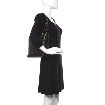 Chanel Caviar Quilted Petit Shopping Tote PST Black 2 of 10