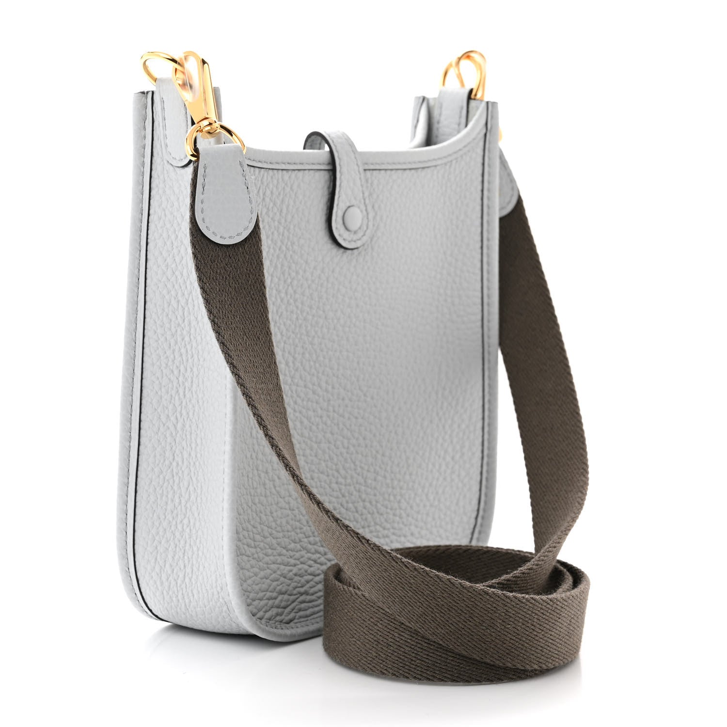 Hermes Taurillon Clemence Amazone Evelyne TPM Bleu Pale Etain 3 of 11