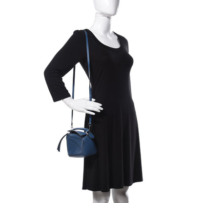 Loewe Calfskin Mini Puzzle Bag Blue 2 of 11