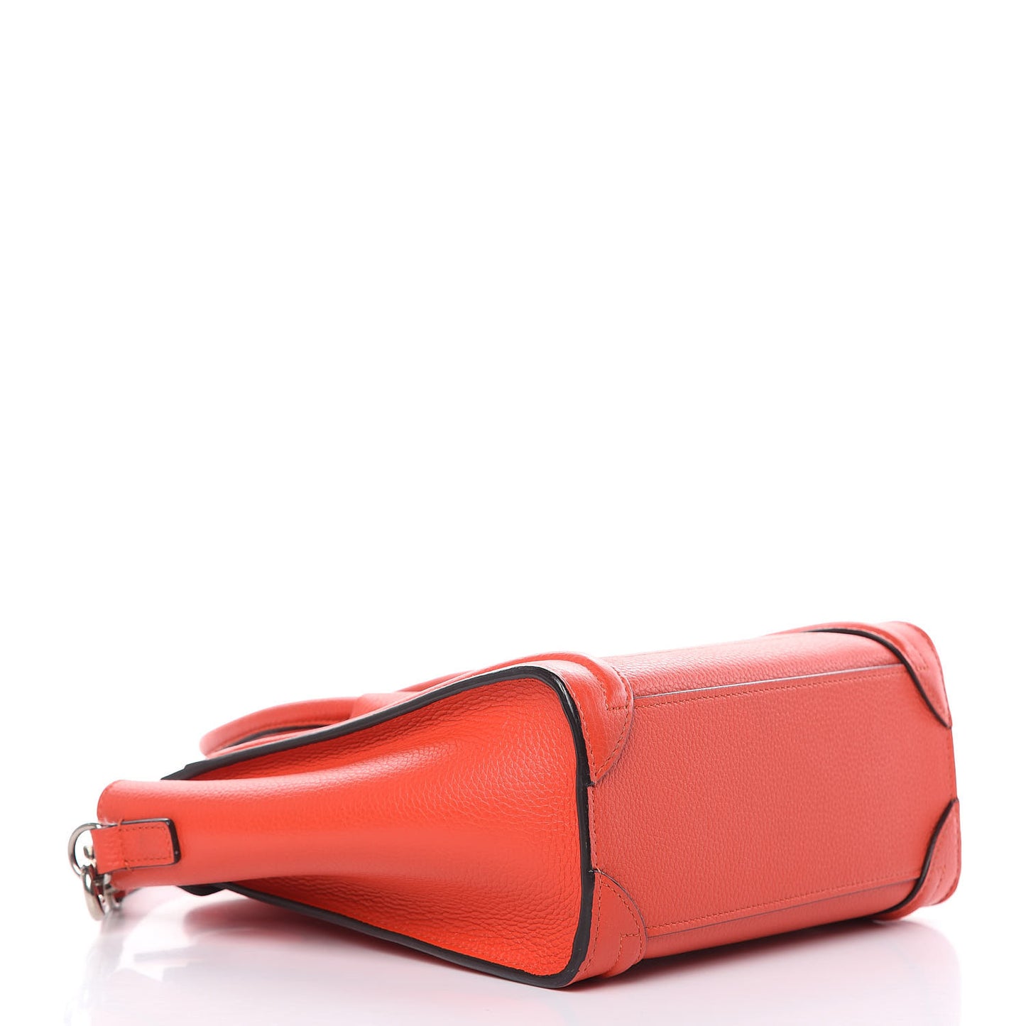 Drummed Calfskin Nano Luggage Vermillion