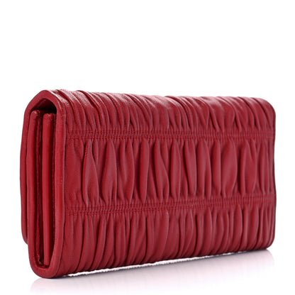Prada Nappa Gaufre Continental Wallet Fuoco 3 of 13