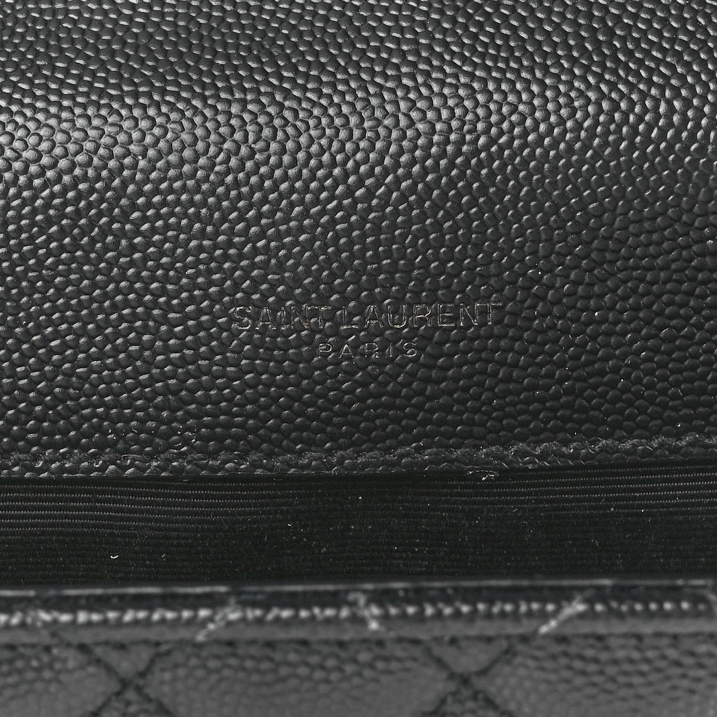 Grain De Poudre Textured Mixed Matelasse Triquilt Medium Monogram Monochrome Satchel Black