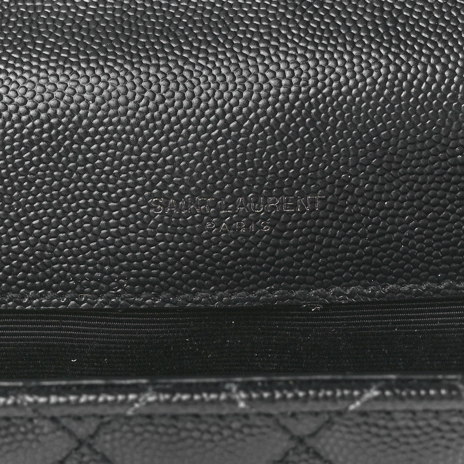 Saint Laurent Grain De Poudre Textured Mixed Matelasse Triquilt Medium Monogram Monochrome Satchel Black 6 of 12
