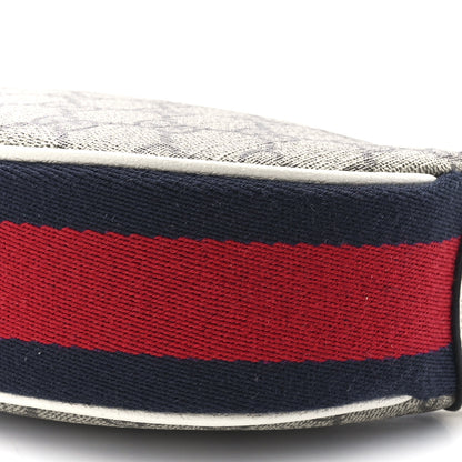 Gucci GG Supreme Monogram Textured Dollar Calfskin Web Mini Ophidia Half Moon Hobo Beige Ebony Mystic White 11 of 11