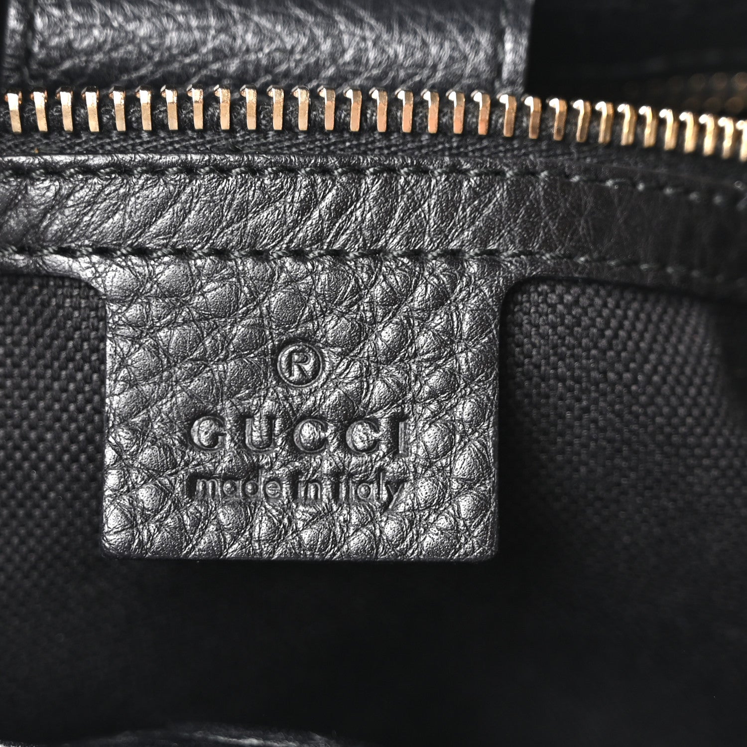 Gucci Calfskin Small Bamboo Shopper Tote Black 6 of 10