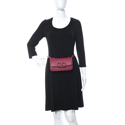 Valentino Garavani Grained Calfskin VSling Belt Bag Raspberry 2 of 12