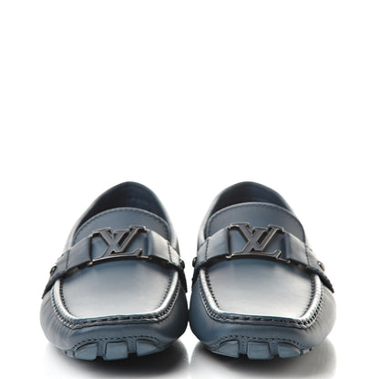 Louis Vuitton Calfskin Monte Carlo Car Shoe Moccasin Loafers 10 Blue 2 of 9