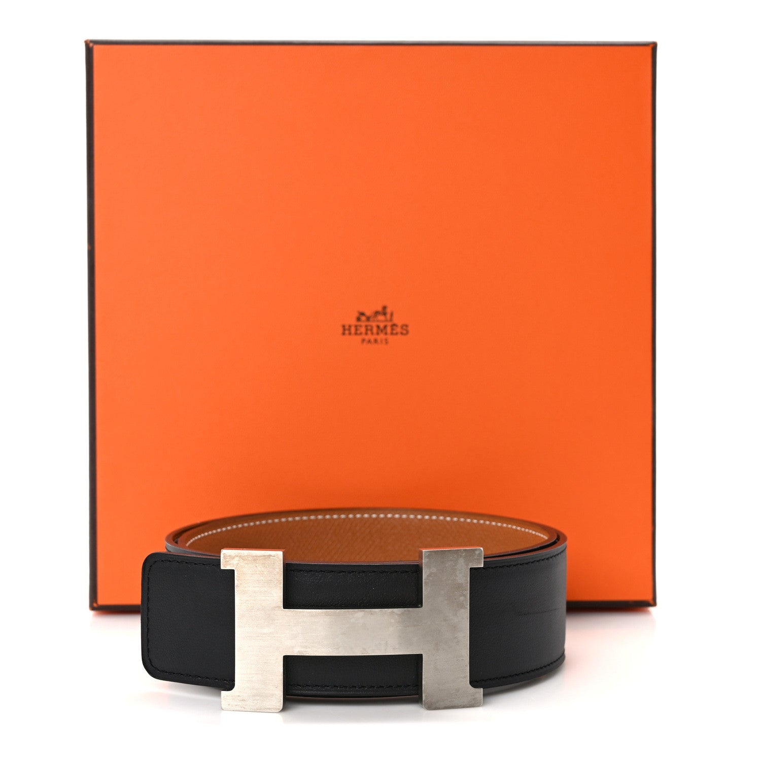 Hermes Box Epsom 32mm Constance H Belt 80 32 Black Gold 7 of 7