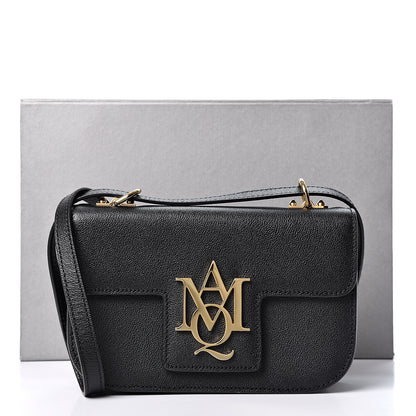 Alexander McQueen Grained Calfskin Small Insignia Flap Black 10 of 10