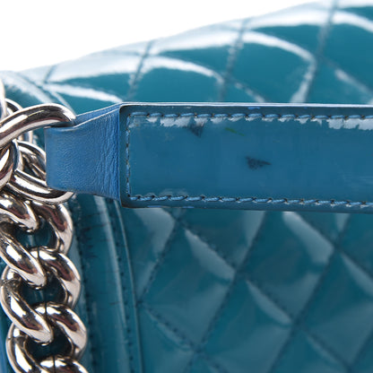 Chanel Patent Calfskin Medium Plexiglass Boy Flap Blue 20 of 20