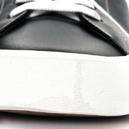 Valentino Garavani Calfskin Shearling VLTN High Top Sneakers 39 Black 8 of 10