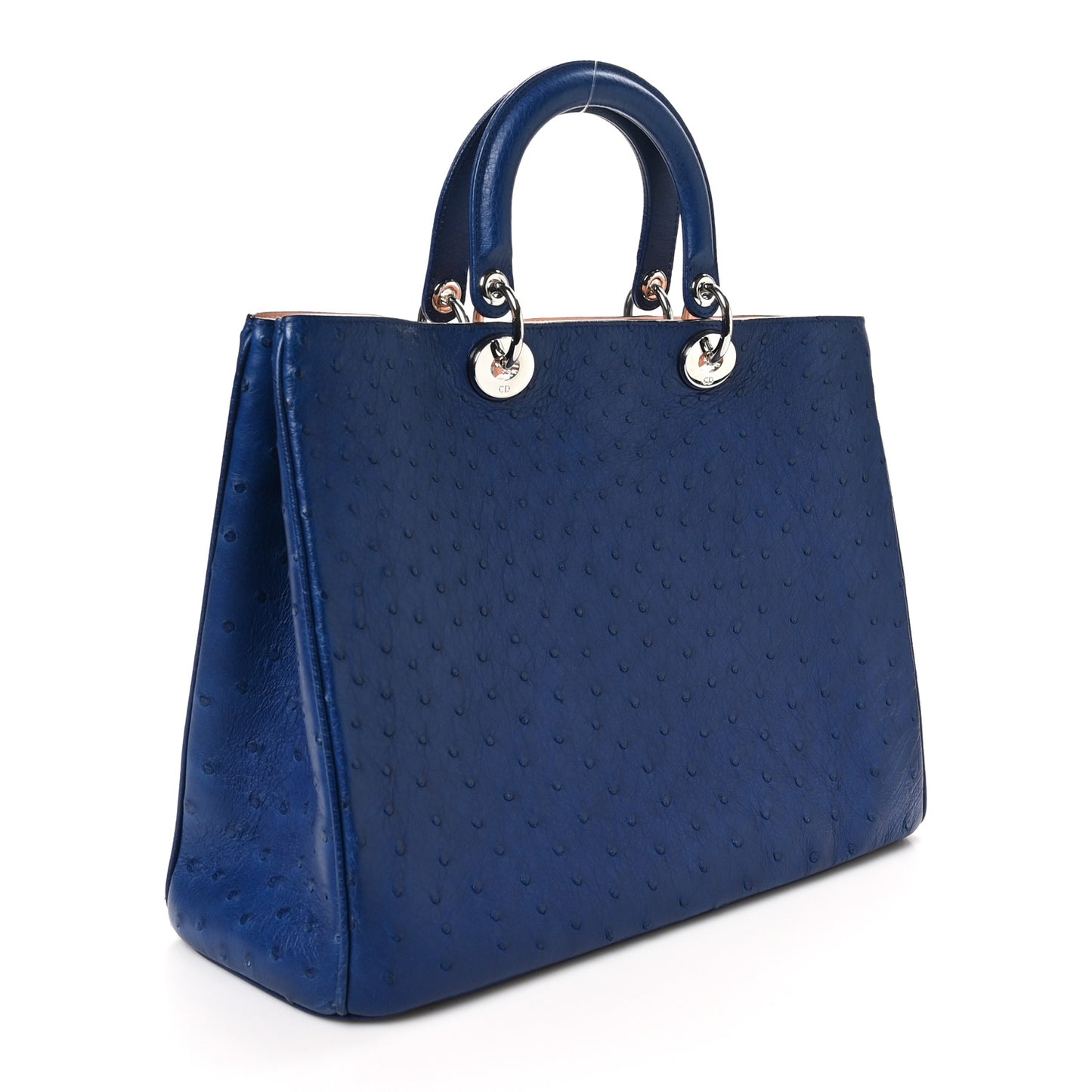 Ostrich Large Diorissimo Tote Blue