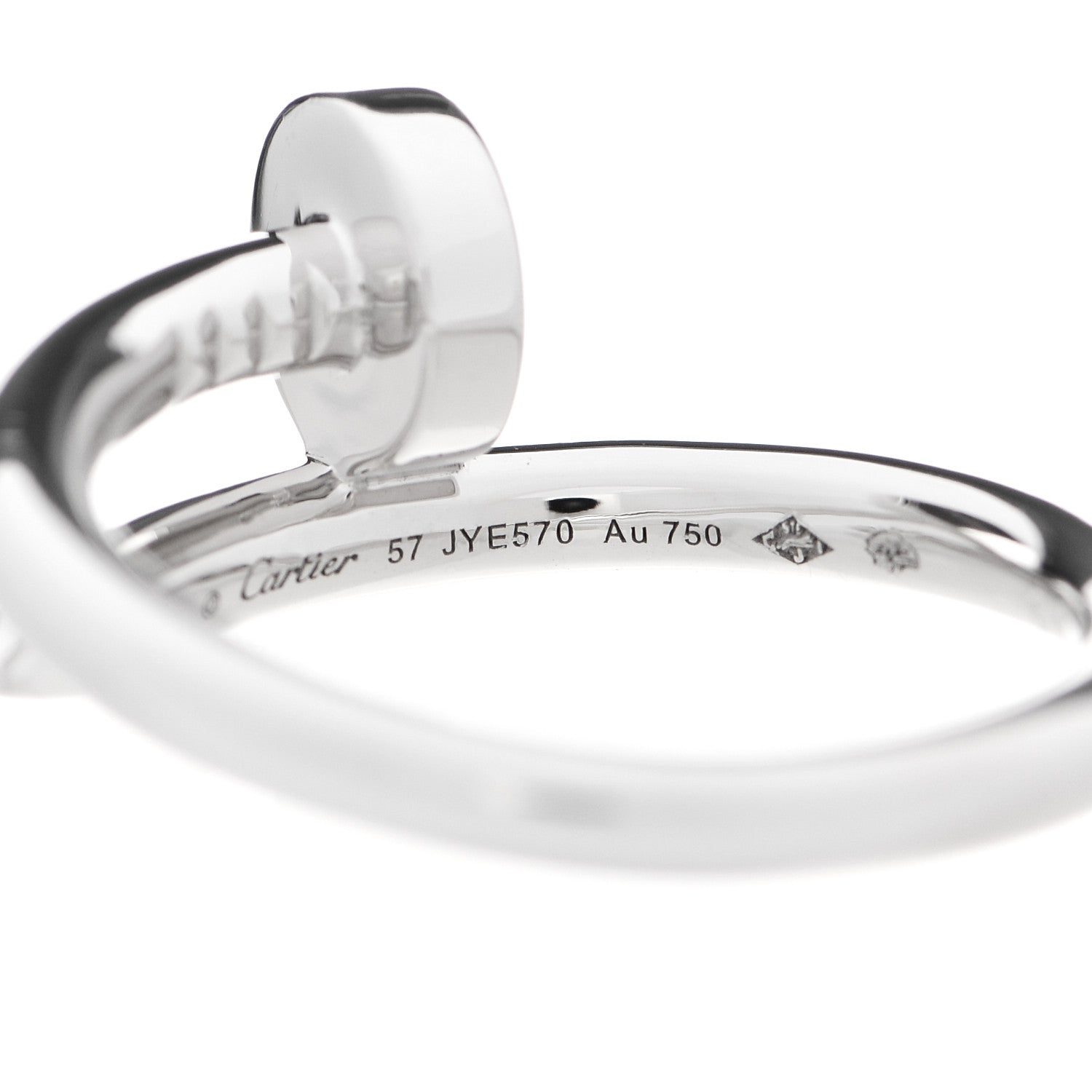 Cartier 18K White Gold Juste Un Clou Ring 57 8 4 of 5