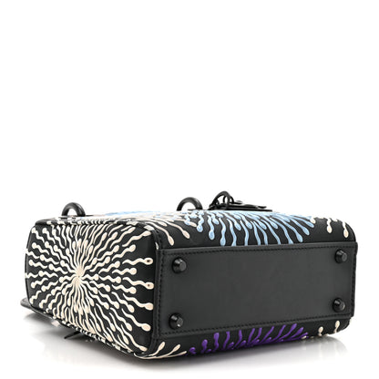 Christian Dior X BHARTI KHER Calfskin Painted Mini Lady Dior Black 3 of 9