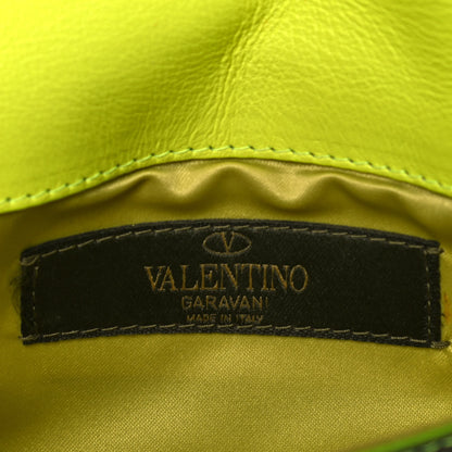 Valentino Garavani Nappa Canvas Camouflage Rockstud Chain Flap Crossbody Bag Fluo Yellow Multicolor 6 of 9
