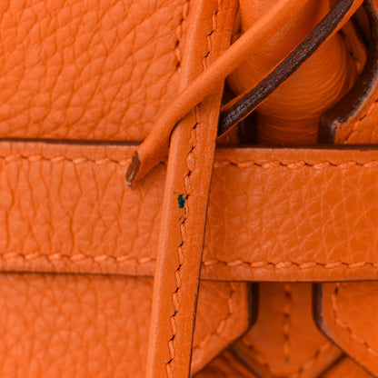 Hermes Taurillon Clemence Birkin 35 Orange 15 of 16