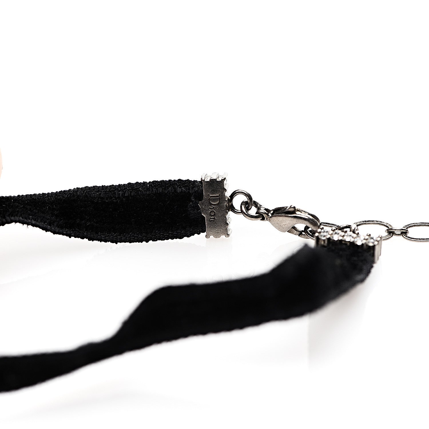 Christian Dior Velvet Crystal J’Adior Choker Necklace Black 4 of 4