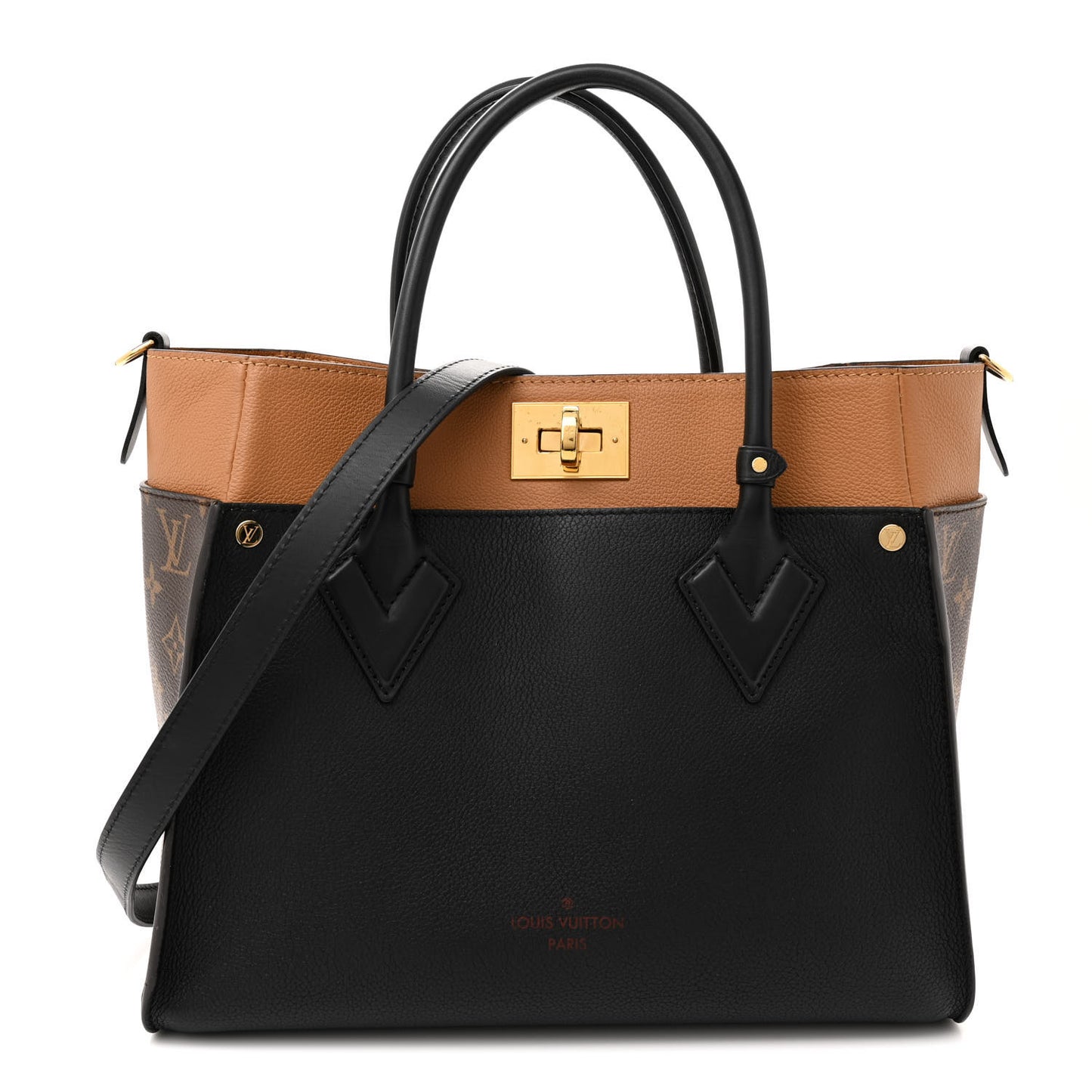 Calfskin Monogram On My Side Black