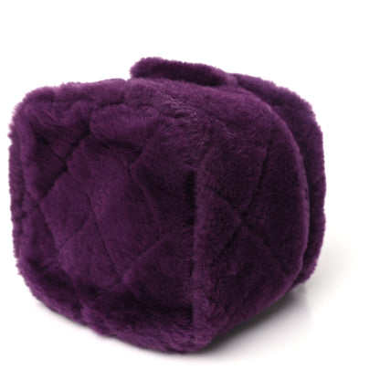 Chanel Shearling Lambskin Quilted Small Vanity Case Purple 11 of 12