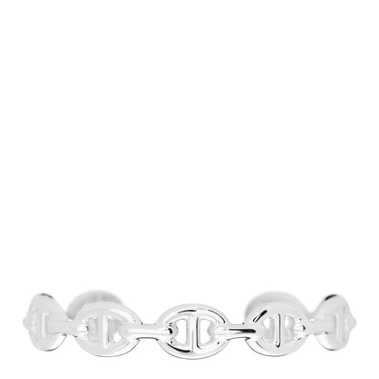 Hermes Sterling Silver MM Chaine d'Ancre Enchainee Cuff Bracelet SH 1 of 4