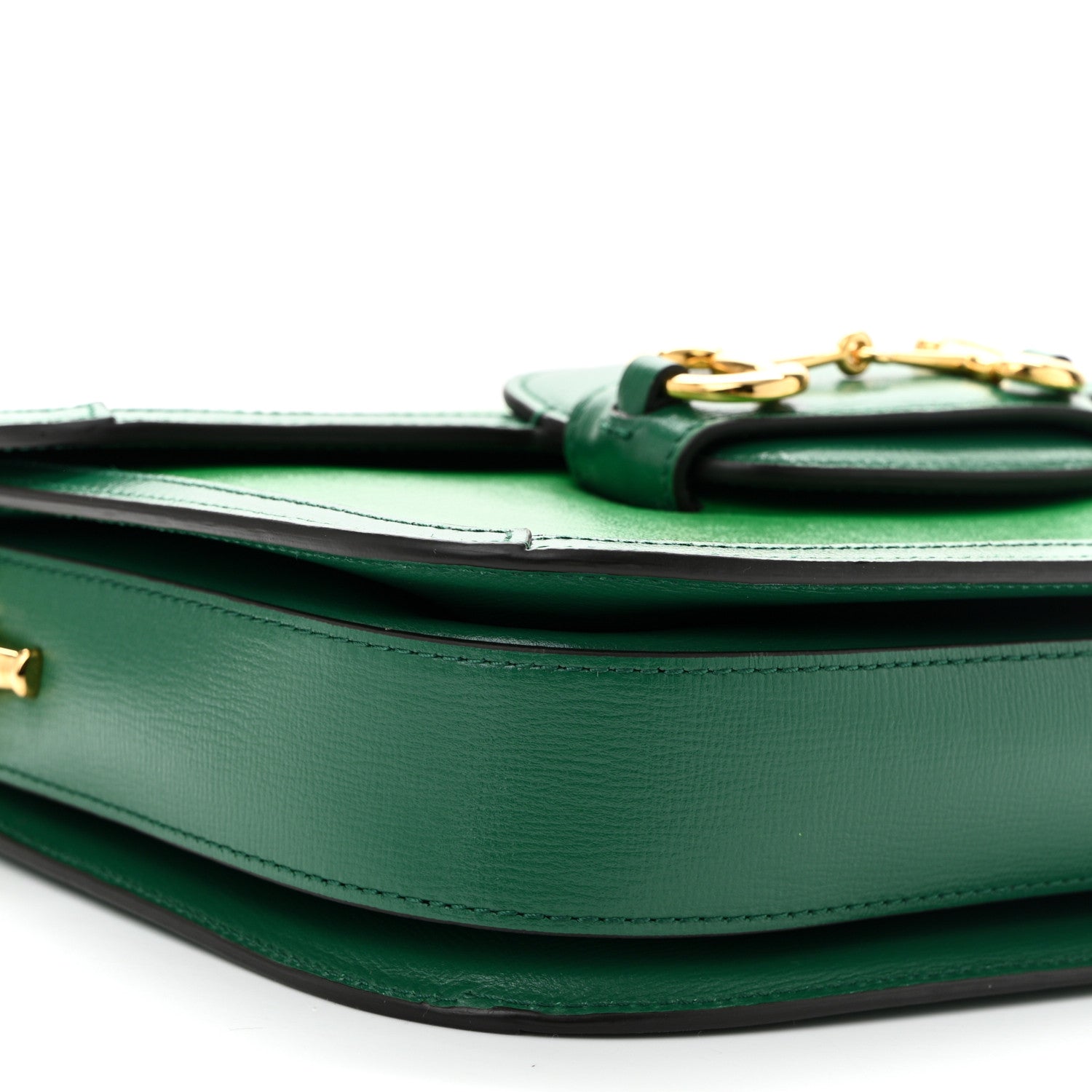 Gucci Azalea Calfskin Horsebit 1955 Shoulder Bag New Shamarock Emerald 9 of 10