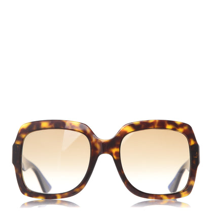 Gucci Oversize Square Web GG 0036S Sunglasses Tortoise 3 of 7