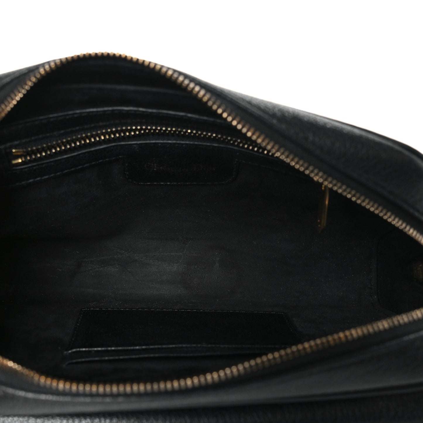 Goatskin Double Saddle Pouch Black