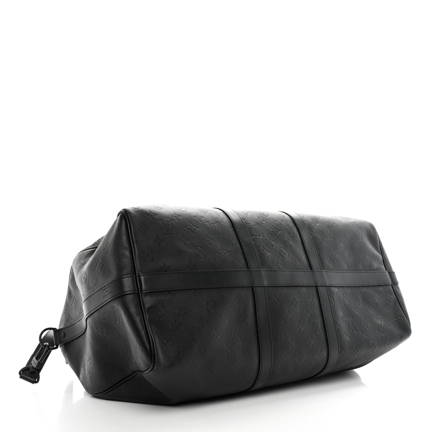 Calfskin Shadow Monogram Keepall Bandouliere 50 Black
