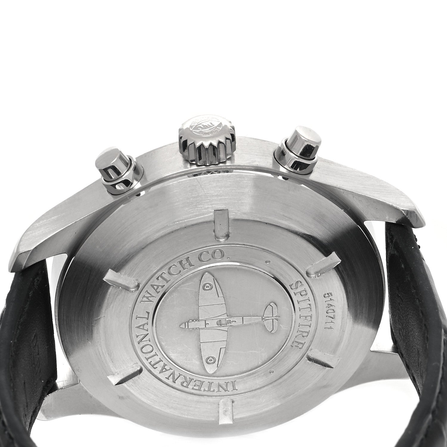 IWC Stainless Steel Alligator 43mm Spitfire Chronograph Automatic Watch Slate IW387802 4 of 4