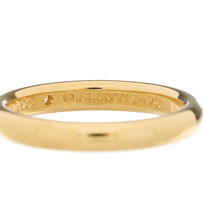 Tiffany 18K Yellow Gold Diamond 3mm Elsa Peretti Band Ring 50 5.5 5 of 7
