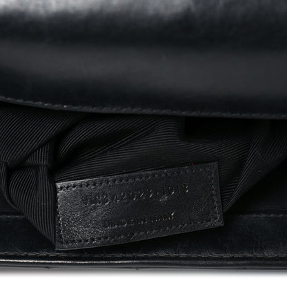 Saint Laurent Smooth Calfskin Matelasse Chevron Large Monogram Satchel Black 7 of 10